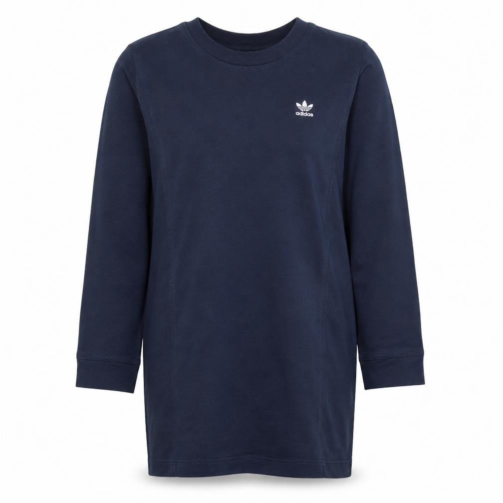Adidas Womens Navy Blue Long Sleeve Pullover Sweatshirt Size 14