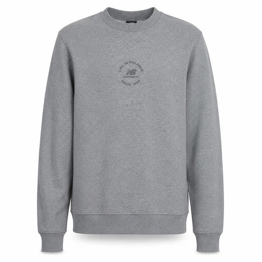New Balance Men's Grey XS Pullover Sweatshirt Crew Neck Fleece