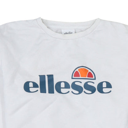 Additional view of Ellesse Men's White Crew Neck Logo Sweatshirt, size M