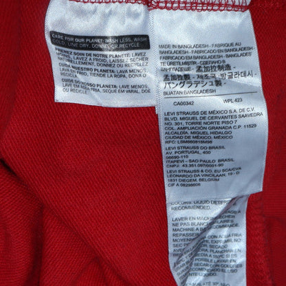 Levi's Men's Red Pullover Hoodie Size S Regular Fit Fleece