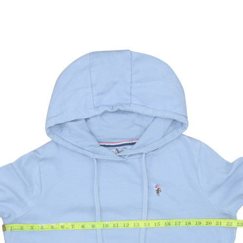 U.S. Polo Assn. Womens Blue Pullover Hoodie Size M Cotton Blend