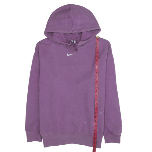Nike Women Purple Pullover Hoodie M Relaxed Fit Casual Sweatshirt