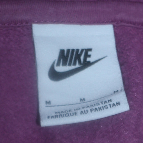 Nike Women Purple Pullover Hoodie M Relaxed Fit Casual Sweatshirt
