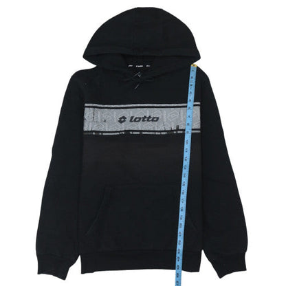 Primark Lotto x Primark Men's Black Hoodie M Pullover Graphic Drawstring