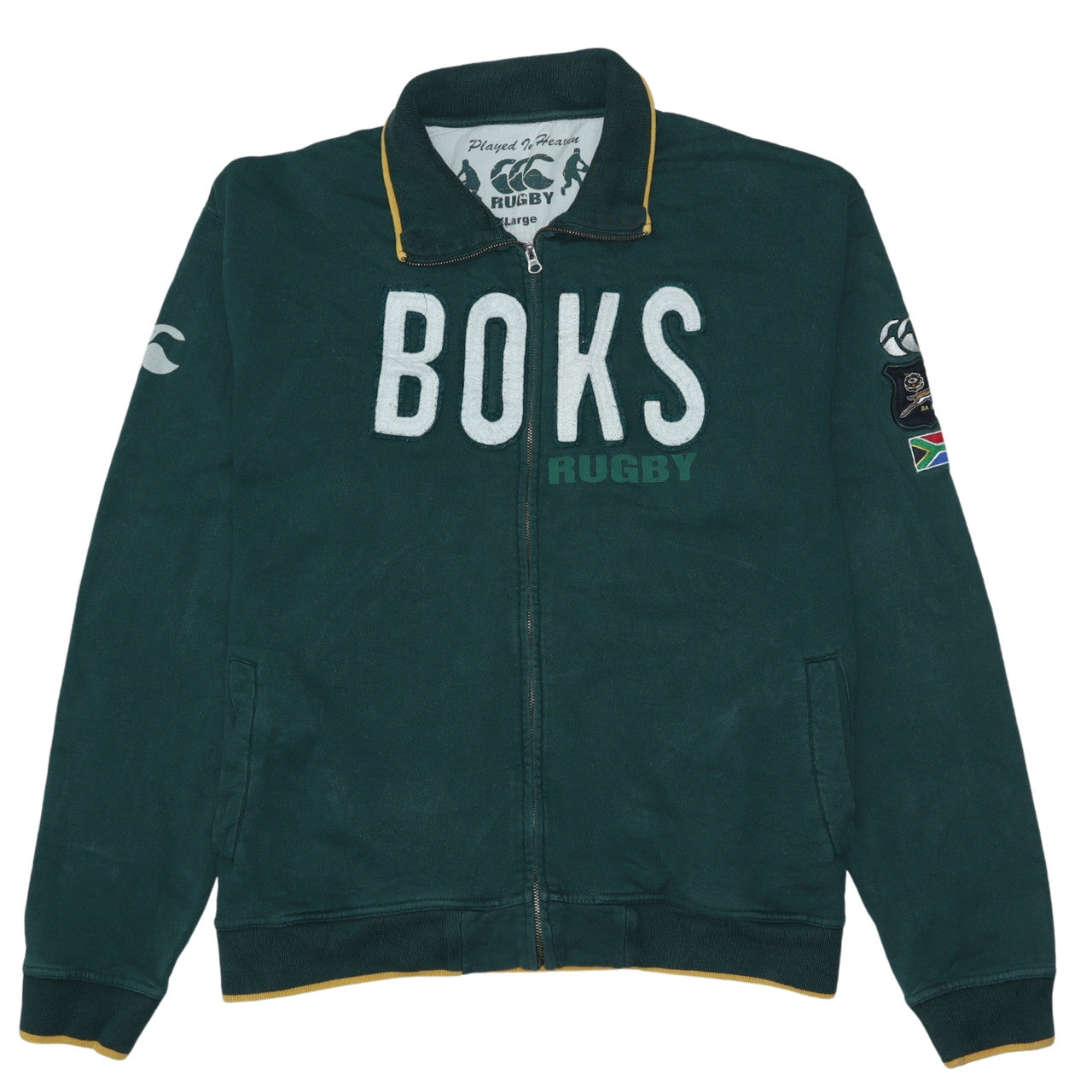 Canterbury Men’s Green 2XL Rugby Full Zip Sweatshirt