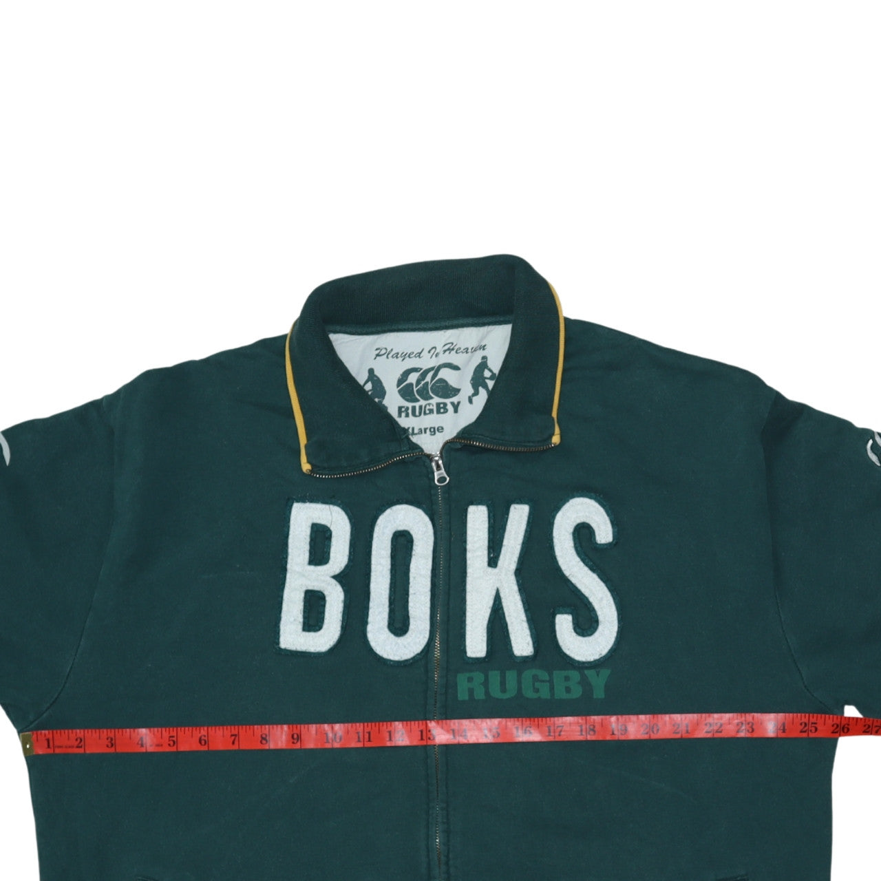 Canterbury Men’s Green 2XL Rugby Full Zip Sweatshirt