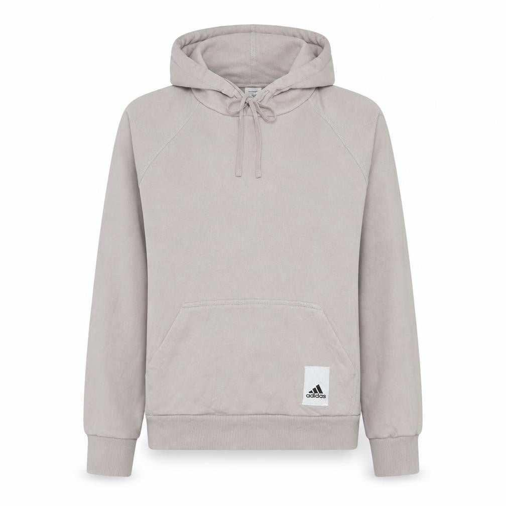 Adidas Women Beige Pullover Hoodie Cotton Blend Lined Casual Medium