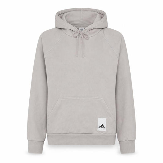 Adidas Women Beige Pullover Hoodie Cotton Blend Lined Casual Medium