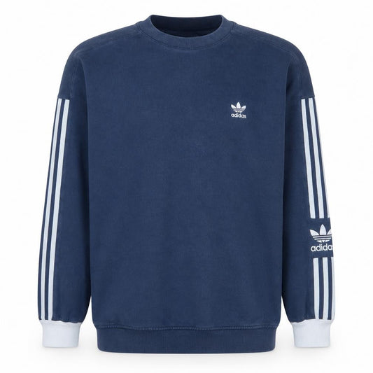 Adidas Mens Blue Crew Neck Pullover Sweatshirt Size M Sports Fleece