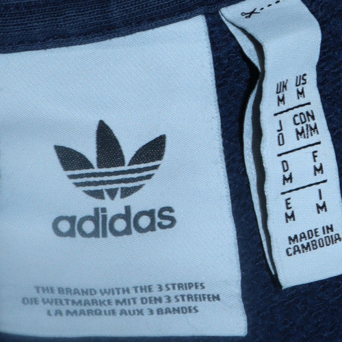 Adidas Mens Blue Crew Neck Pullover Sweatshirt Size M Sports Fleece