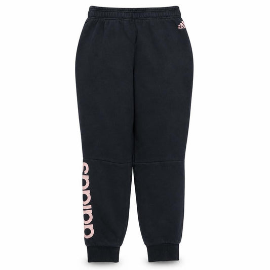 Adidas Womens Black Jogger Sweatpants S Logo Cuffed Fleece