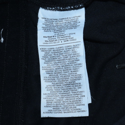 Nike Men's Black Jogger Trousers L Fleece Regular Fit Elastic Waist