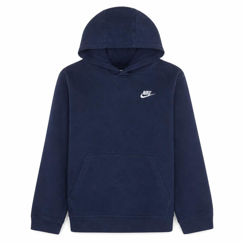 Nike Boys Navy Blue Pullover Hoodie Size L 147-158cm Cotton Blend