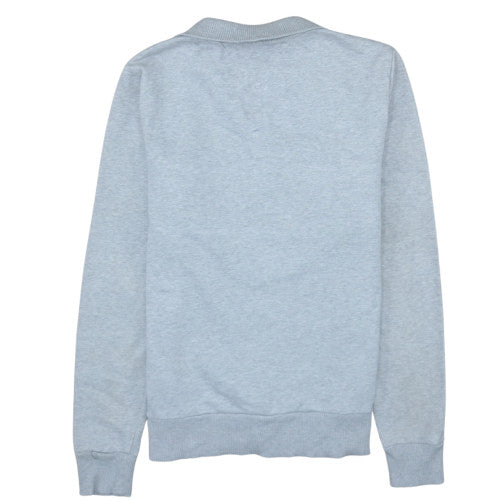 Tommy Hilfiger Men's Grey 1/4 Zip Sweatshirt Small Logo Classic Fit