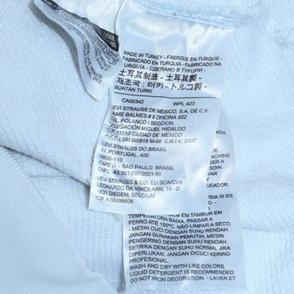 Levi's Womens White Pullover Hoodie Medium Graphic Logo Sweatshirt