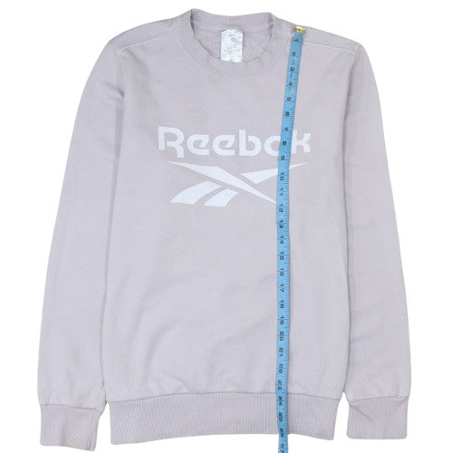 Reebok Women’s Grey Logo Crew Neck Pullover Sweatshirt L