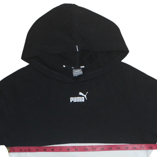 Puma Boys Black and Grey Hooded Pullover Sweatshirt Size 15-16 Years