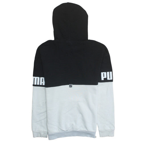 Puma Boys Black and Grey Hooded Pullover Sweatshirt Size 15-16 Years