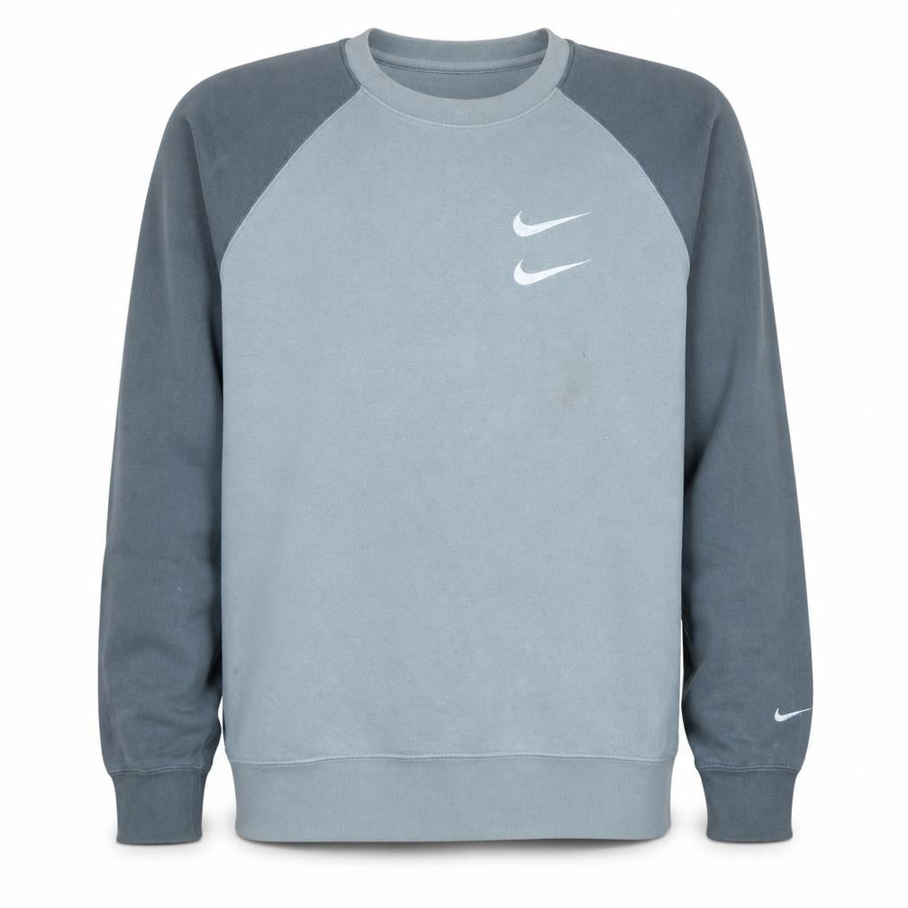 Nike Men’s Grey Crew Neck Pullover Logo Sweatshirt Size L