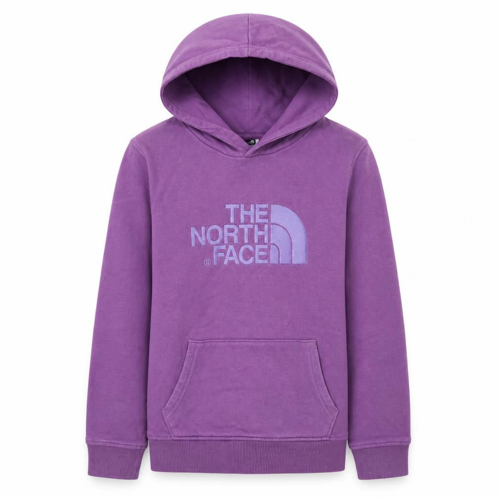The North Face Girls Purple Hoodie L 14 Years Pullover Cotton Logo