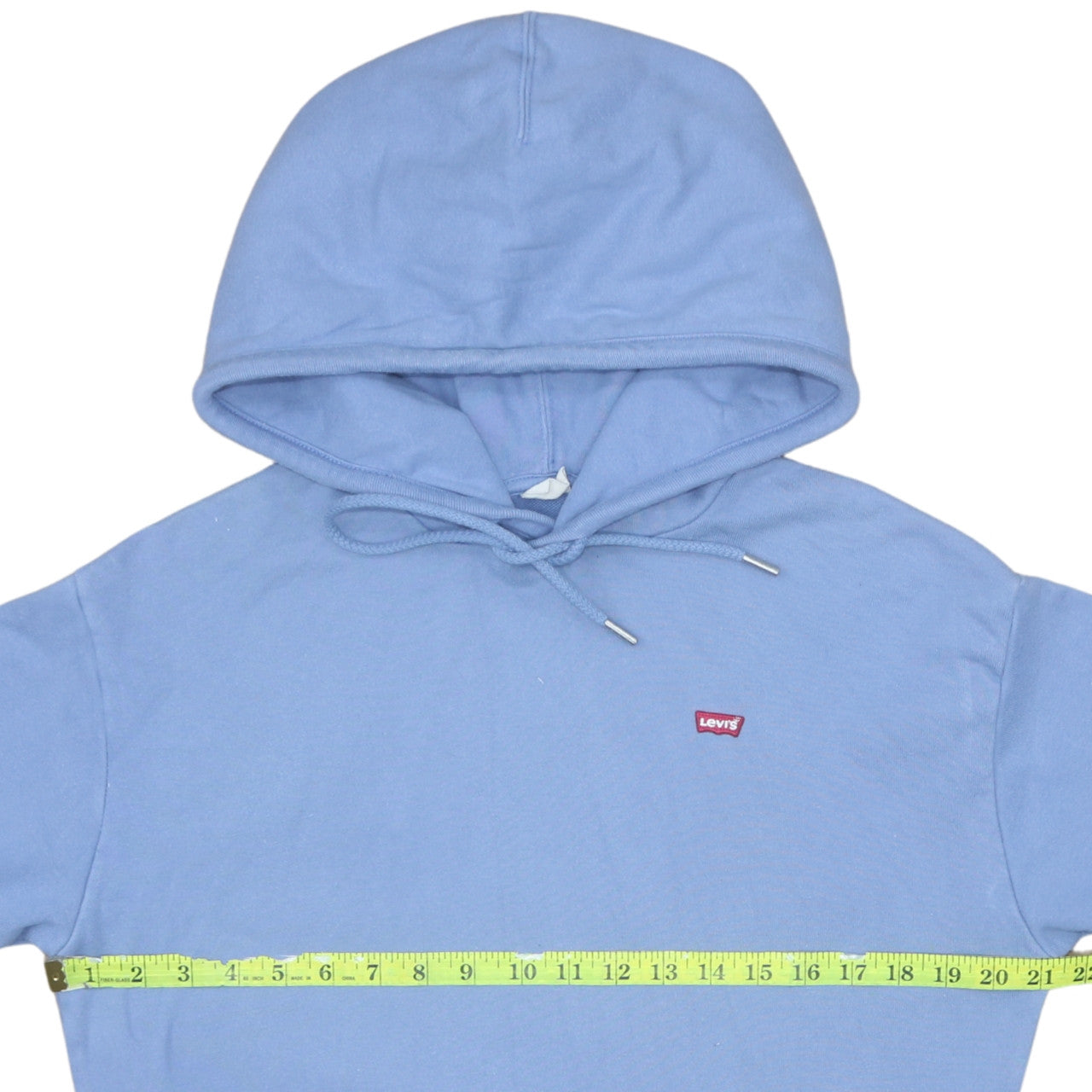 Levi's Womens Light Blue Pullover Hoodie Size S Cotton Fleece Casual