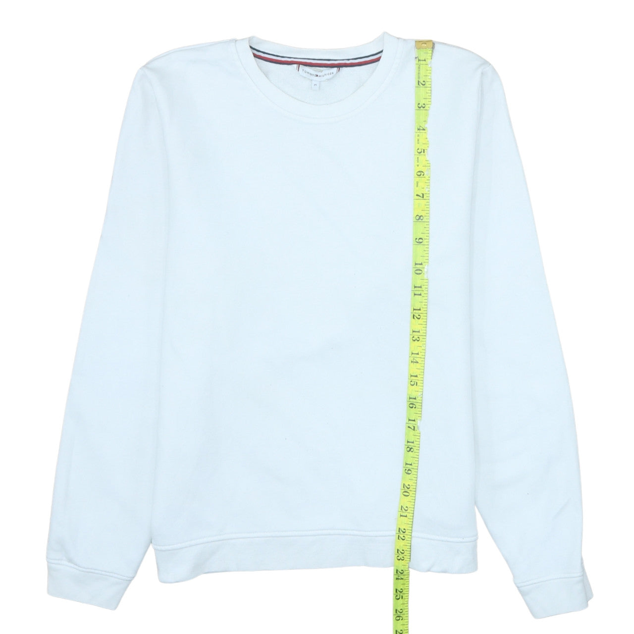 Tommy Hilfiger Men’s White Crew Neck Pullover Sweatshirt M