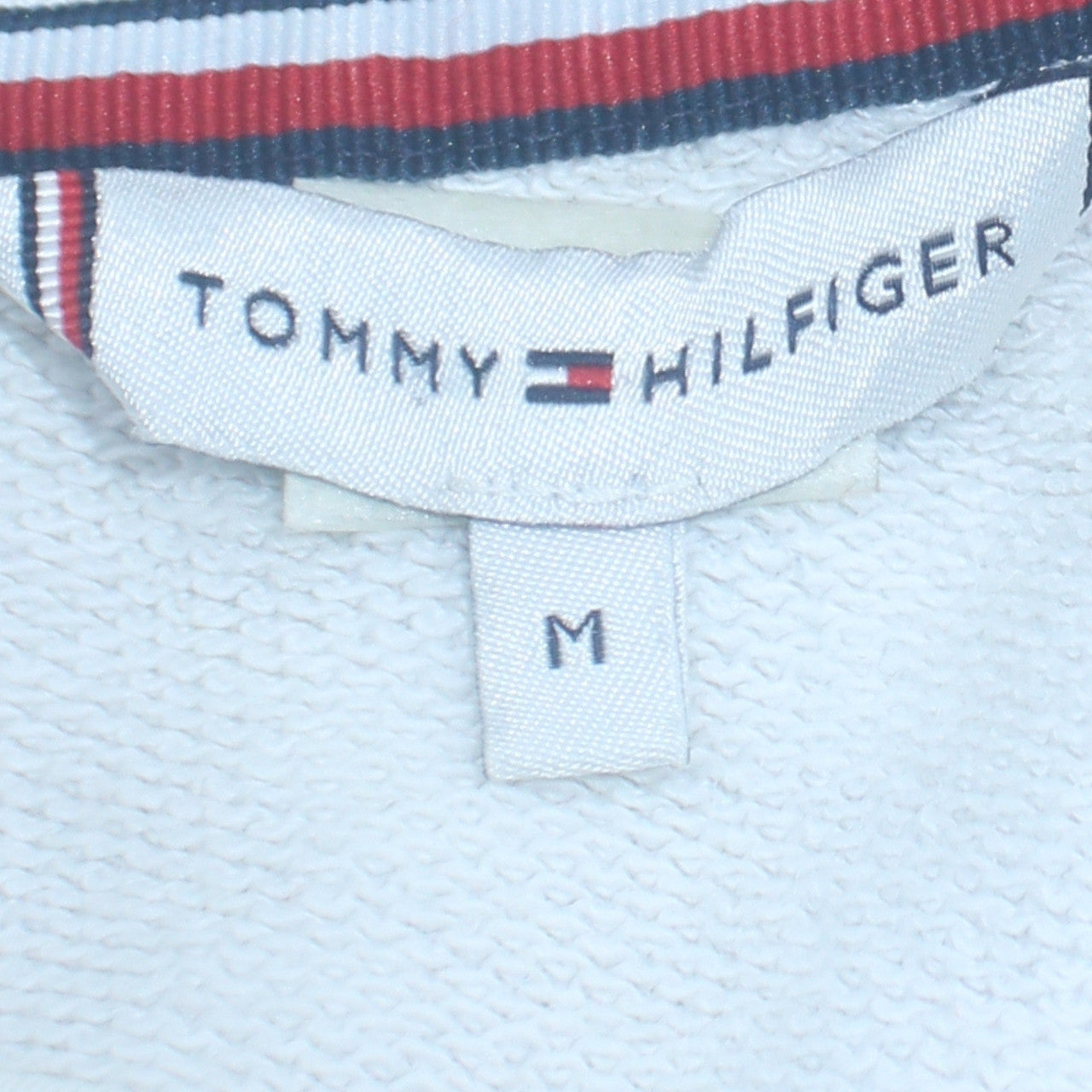 Tommy Hilfiger Men’s White Crew Neck Pullover Sweatshirt M