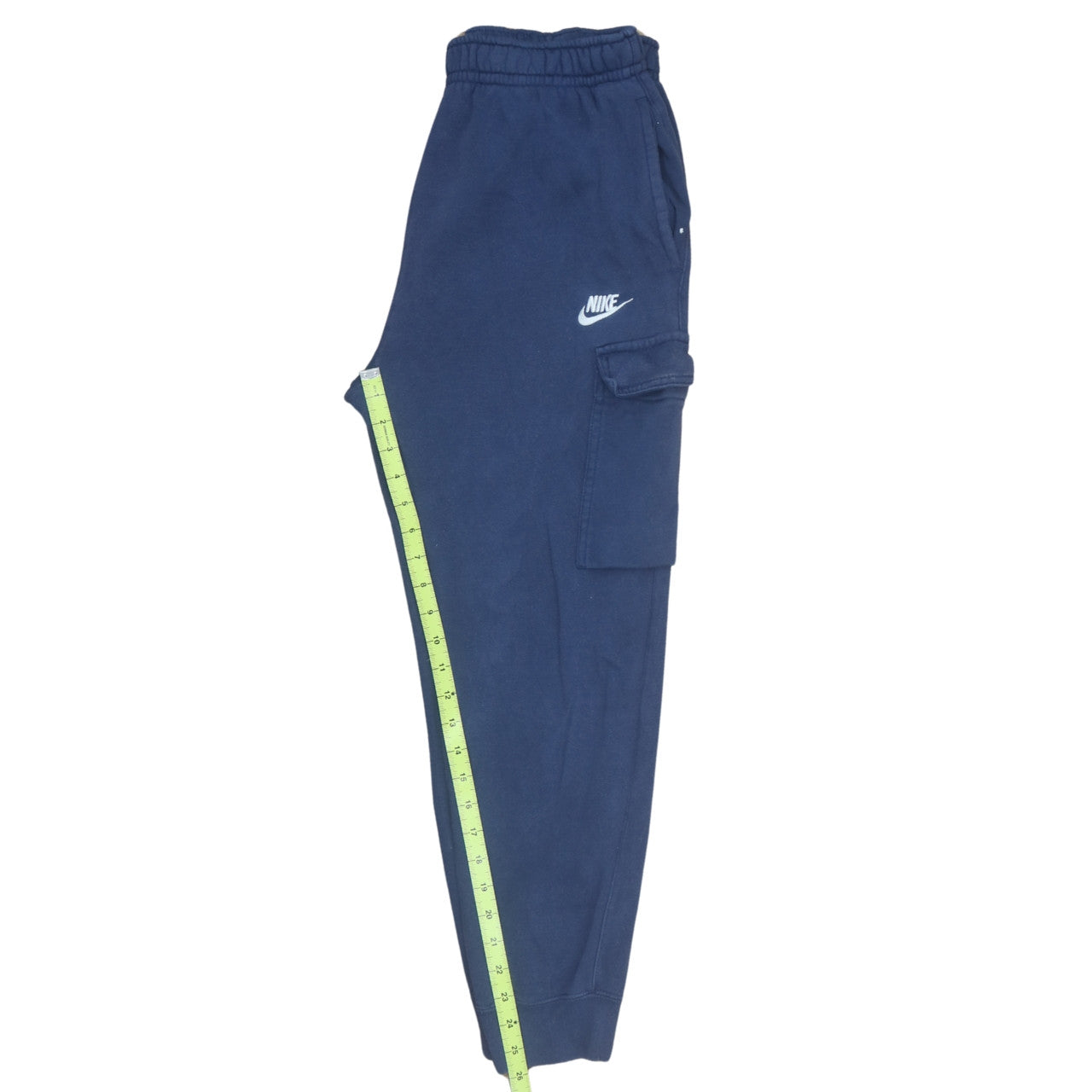Nike Men's Blue Cargo Fleece Jogger Trousers Size M