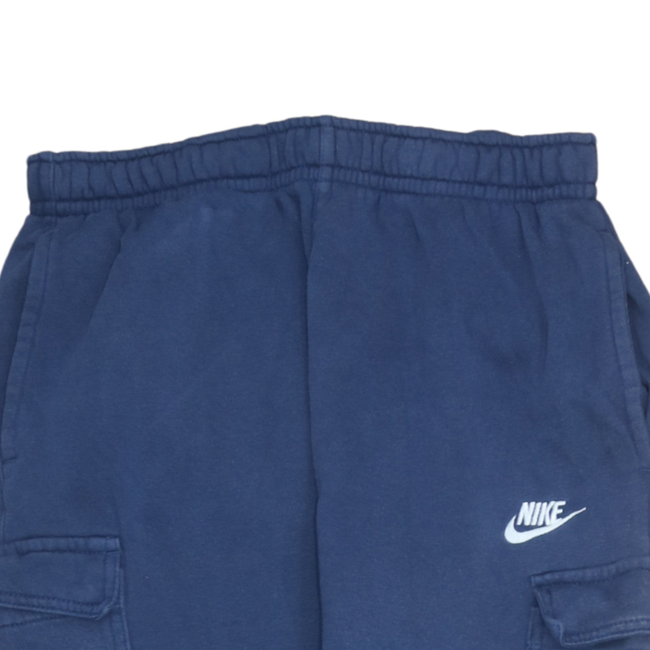 Nike Men's Blue Cargo Fleece Jogger Trousers Size M