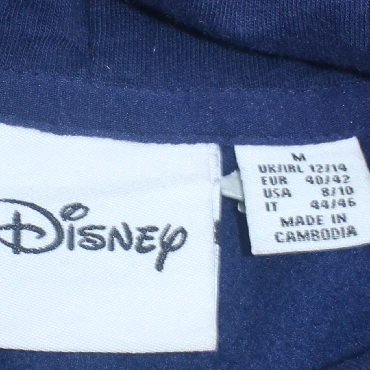 Disney Women's Blue Stitch Hoodie Medium 12/14 Pullover Sweatshirt