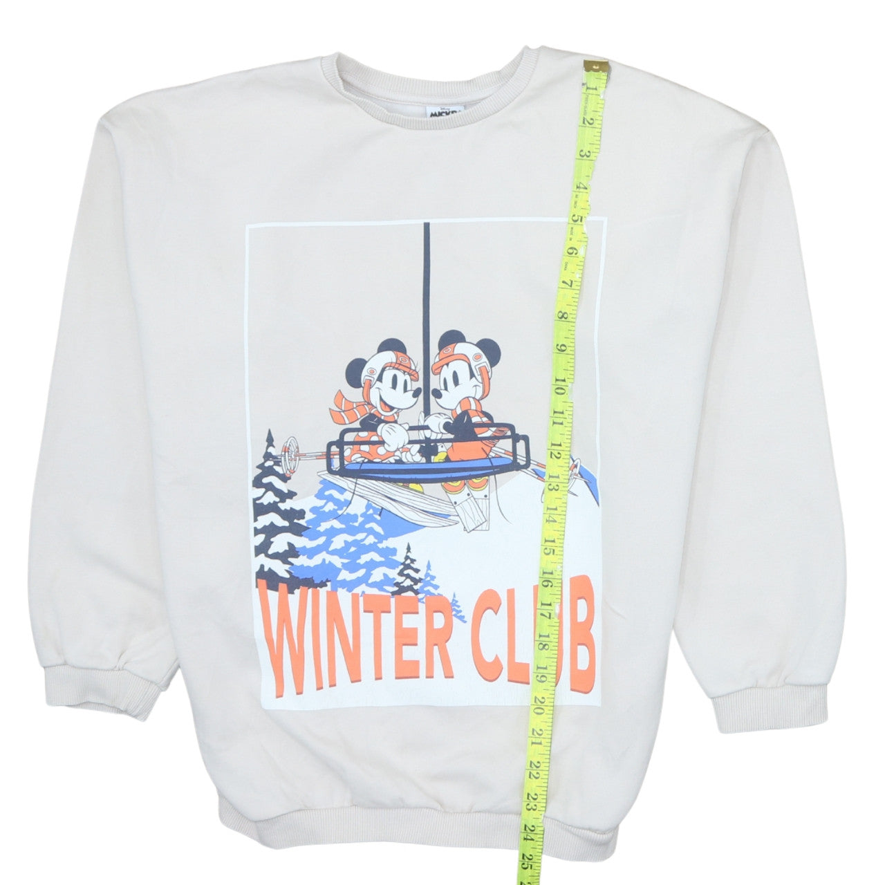 George Girls Beige Mickey & Friends Winter Club Pullover Sweatshirt 12-13 Years