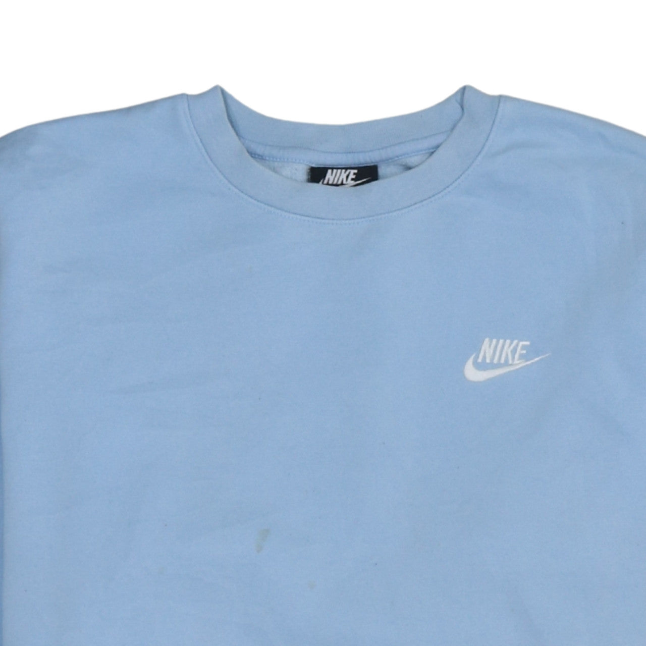 Nike Womens Blue XS Pullover Crew Neck Sweatshirt Cotton Blend