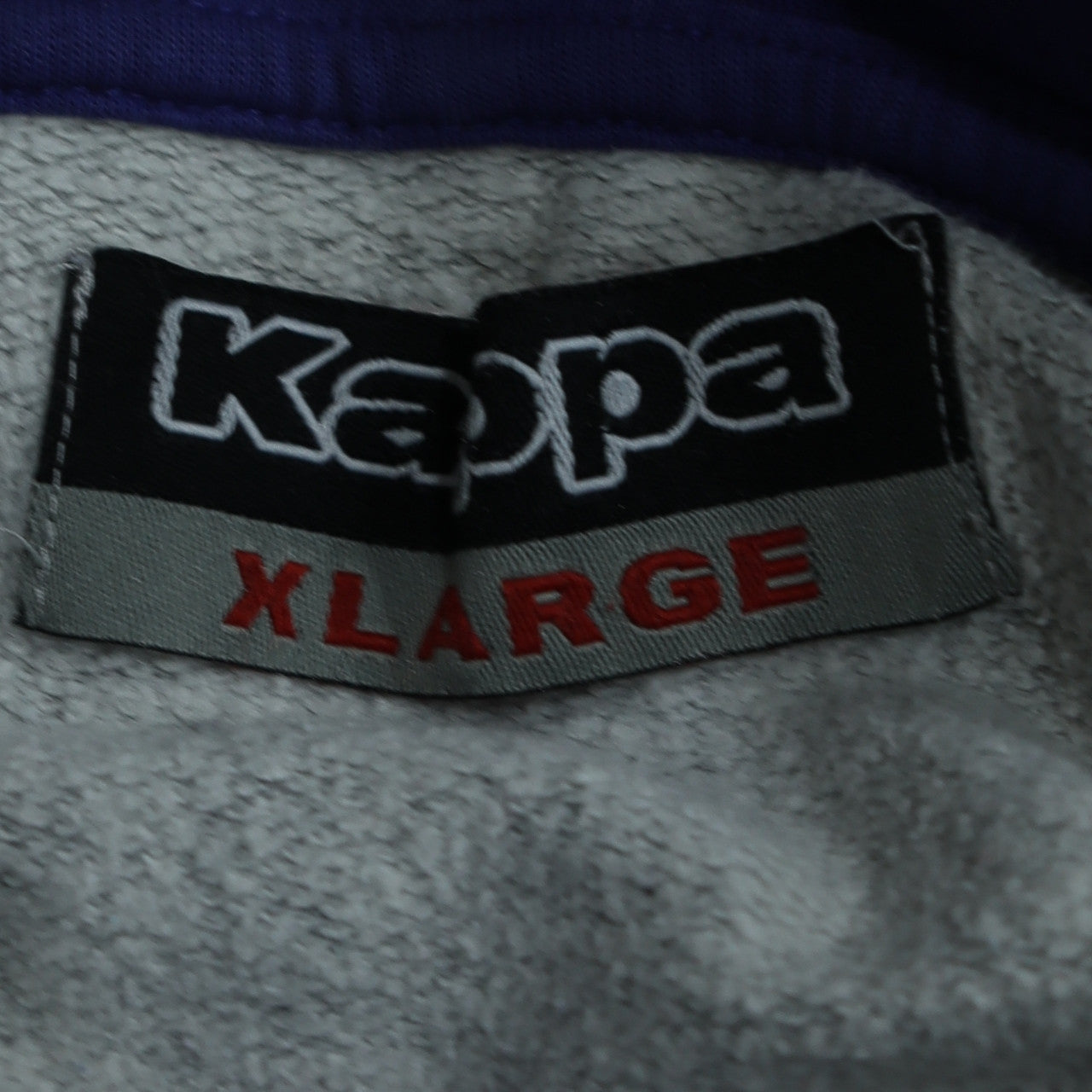 Kappa Men's Grey XL Full Zip Hoodie Sweatshirt