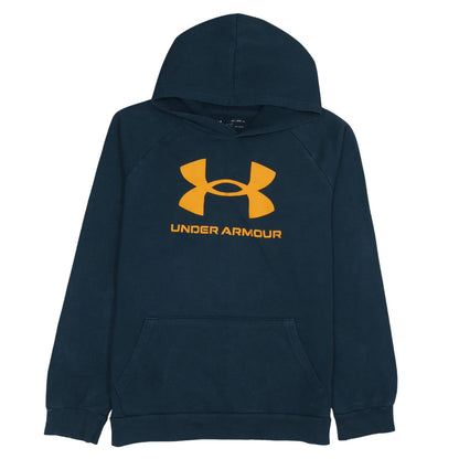Under Mens Armour Blue XL Pullover Hoodie with Logo Print