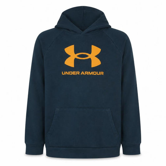Under Mens Armour Blue XL Pullover Hoodie with Logo Print