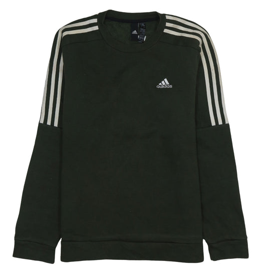 Adidas Mens Green Crew Neck Long Sleeve Sweatshirt Size S