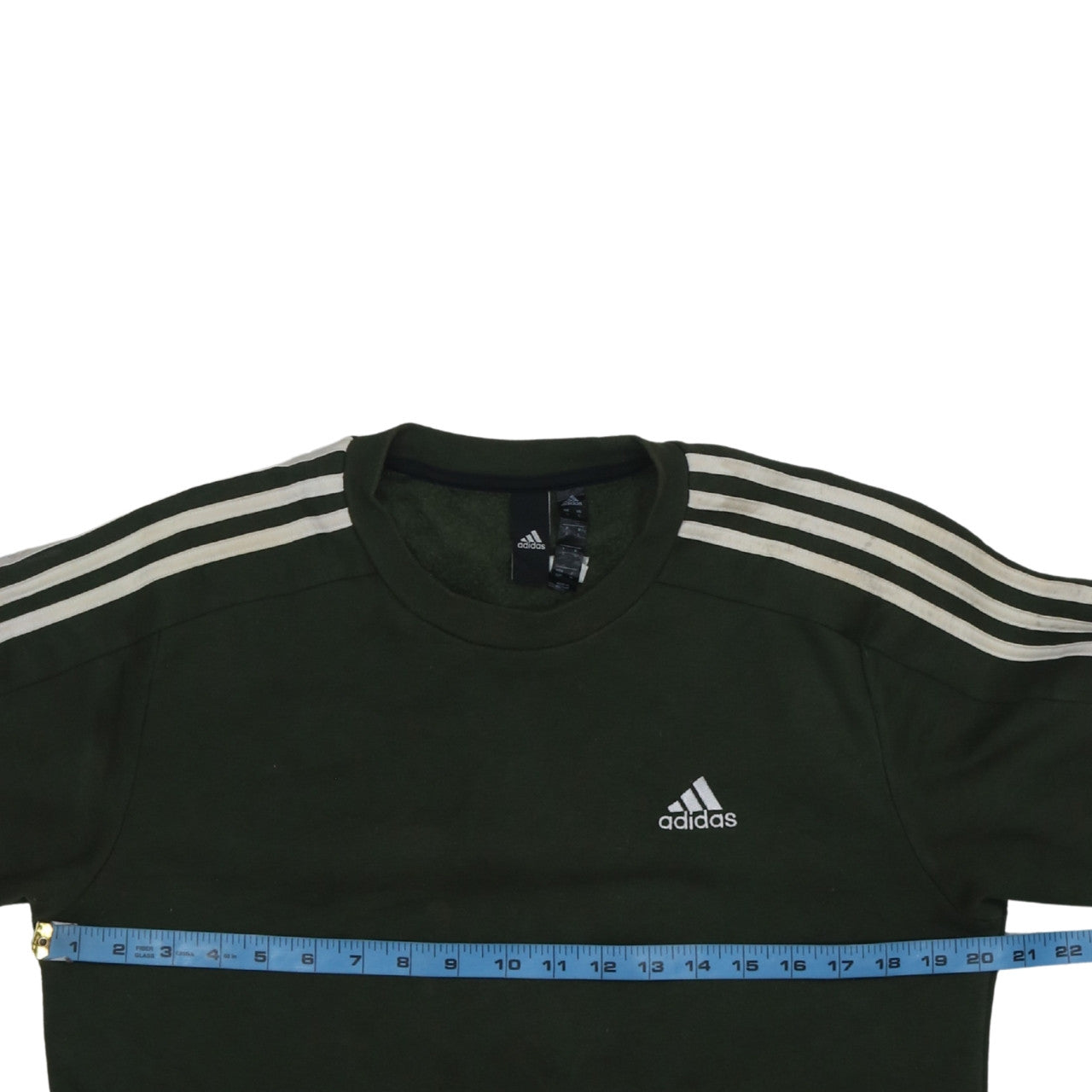 Adidas Mens Green Crew Neck Long Sleeve Sweatshirt Size S