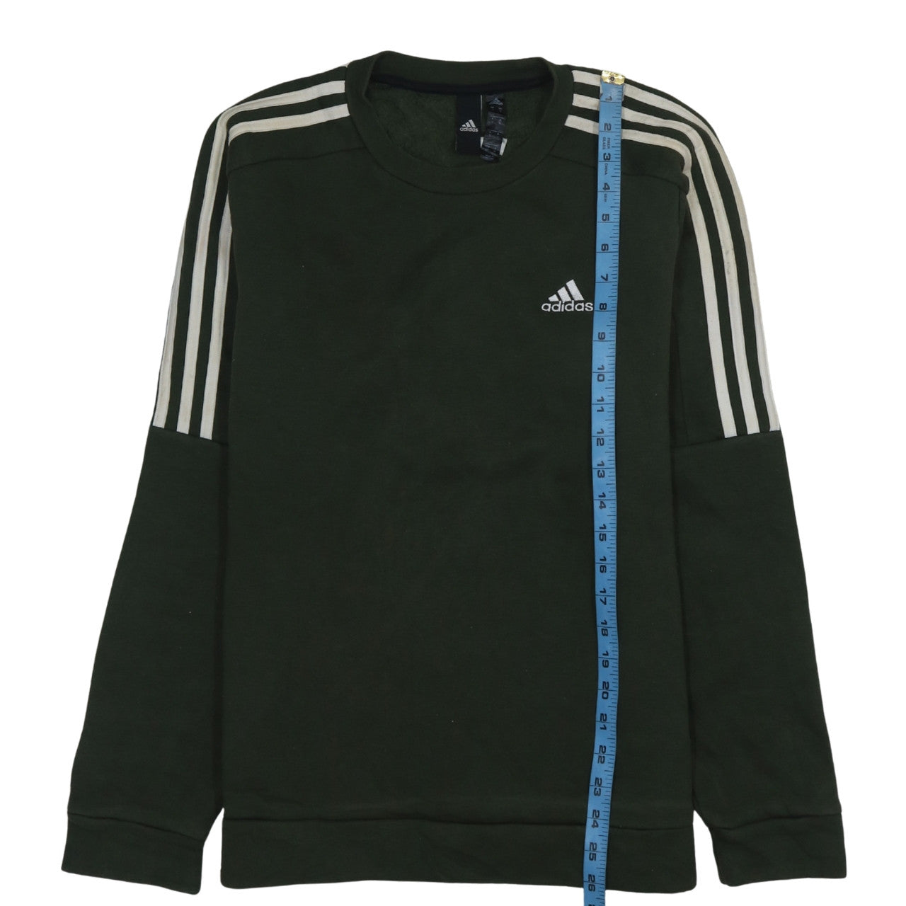 Adidas Mens Green Crew Neck Long Sleeve Sweatshirt Size S