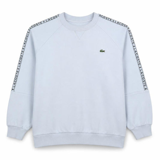 Lacoste Womens White Relaxed Fit Logo Sweatshirt Size L