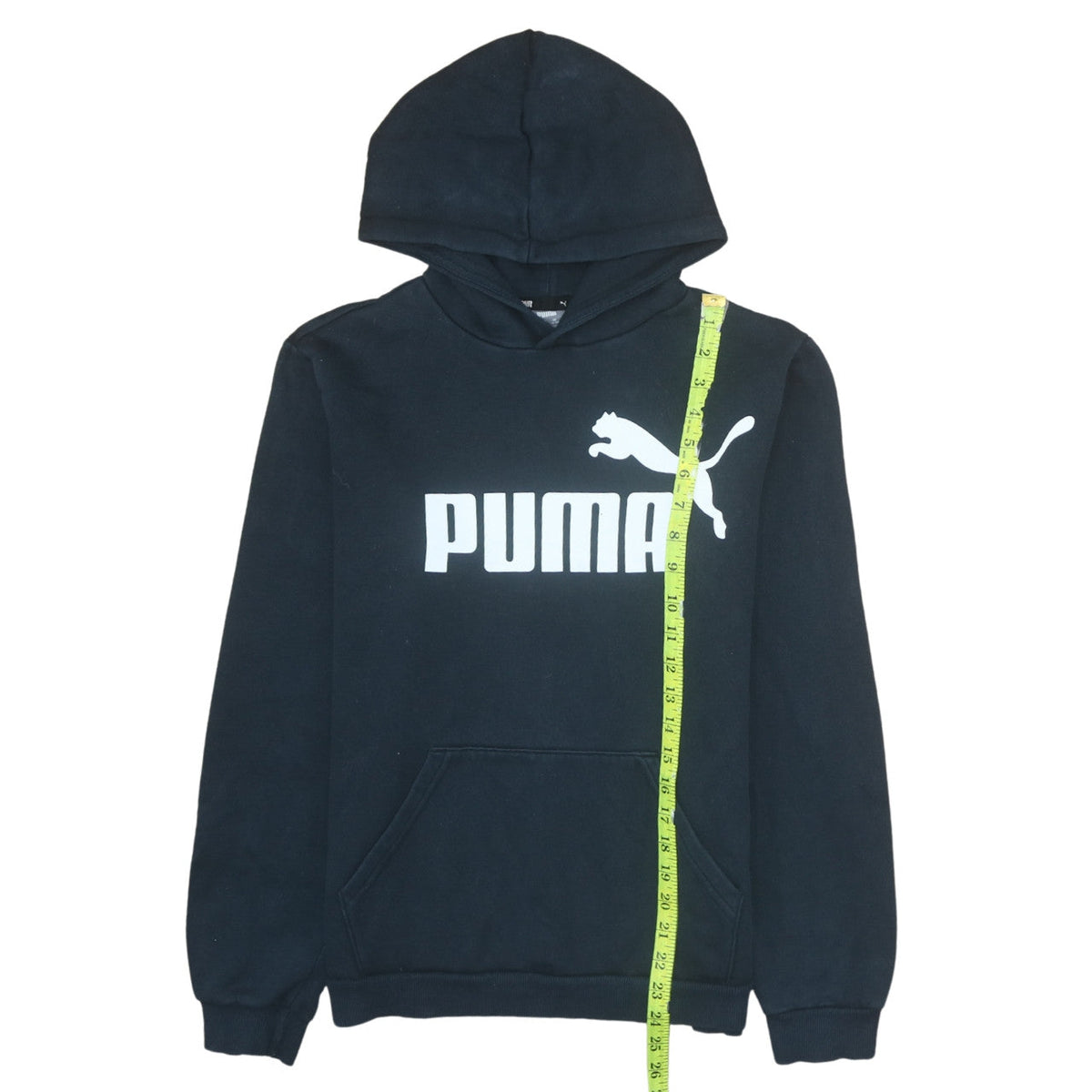 Puma Boys Black Pullover Hoodie 15-16 Years Classic Logo Fleece Sweatshirt