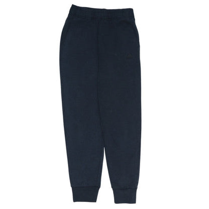 Brand and care label for Adidas boys’ navy blue jogger sweatpants 11 years elastic waist pull-on
