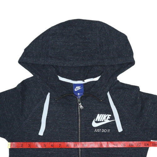 Nike Men's Black Small Full Zip Hoodie with Logo and Pockets