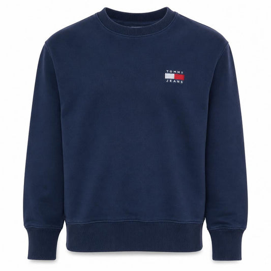 Tommy Jeans Men's Blue XS Crew Neck Cotton Sweatshirt