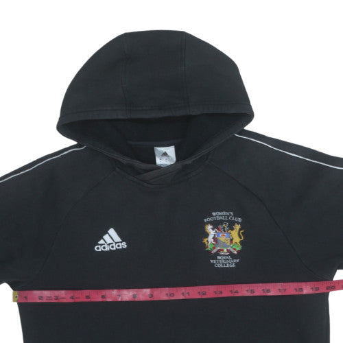 Adidas Men's Black S Pullover Hoodie with Logo and College Crest