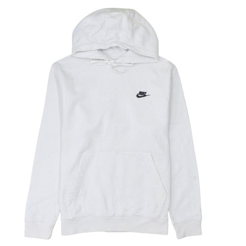 Nike Men's White Pullover Hoodie Medium Fleece Regular Fit