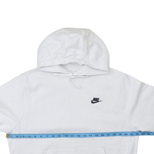 Nike Men's White Pullover Hoodie Medium Fleece Regular Fit