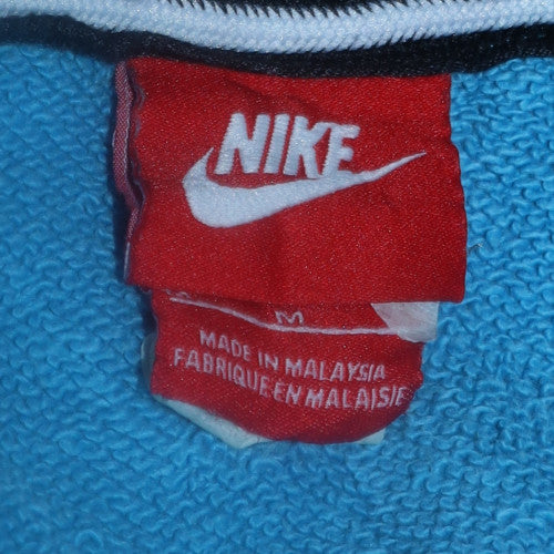 Nike Men's Blue Full Zip Hoodie Sweatshirt Size M Cotton Casual