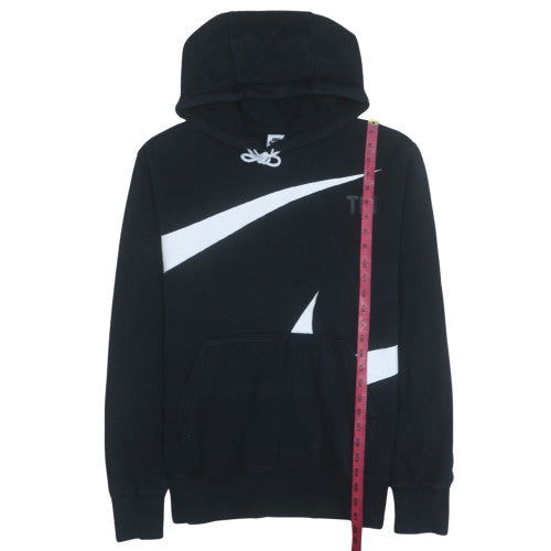 Nike Men's Black Pullover Hoodie L Fleece Logo Sportswear