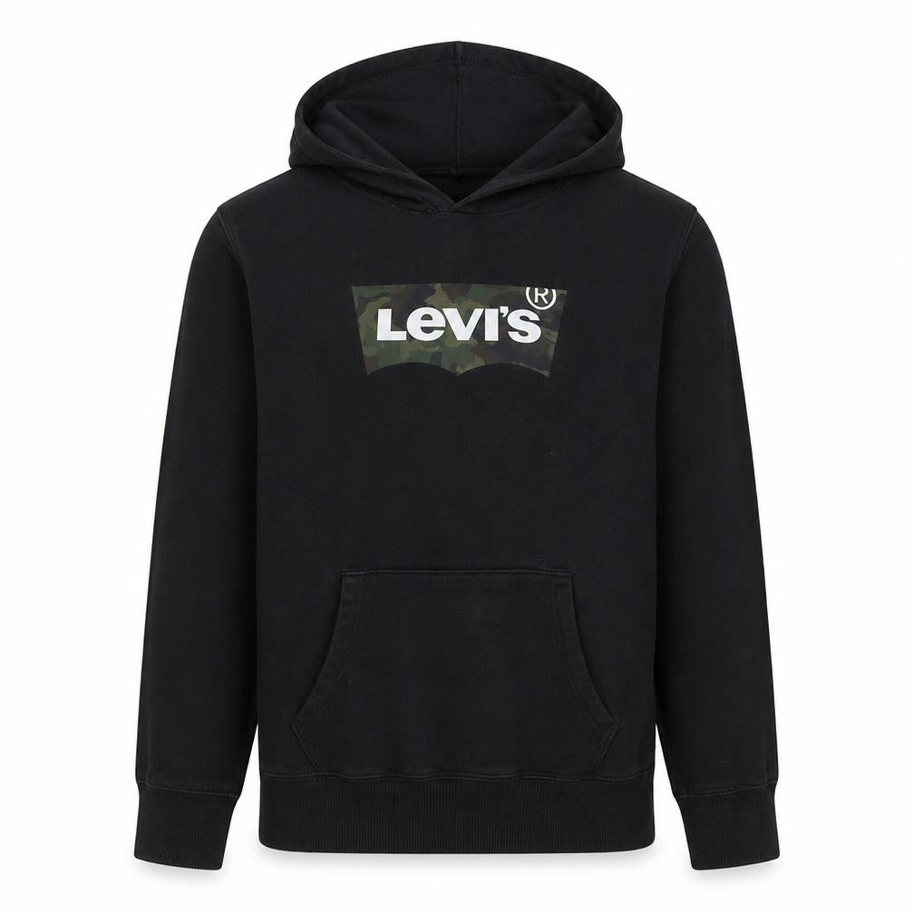 Levi's Men's Black Pullover Hoodie L Camouflage Logo Sweatshirt
