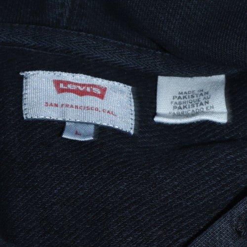 Levi's Men's Black Pullover Hoodie L Camouflage Logo Sweatshirt